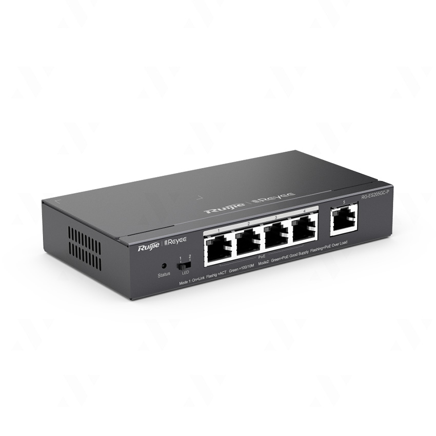 4-port 10/100/1000Base-T PoE Switch RUIJIE RG-ES205GC-P